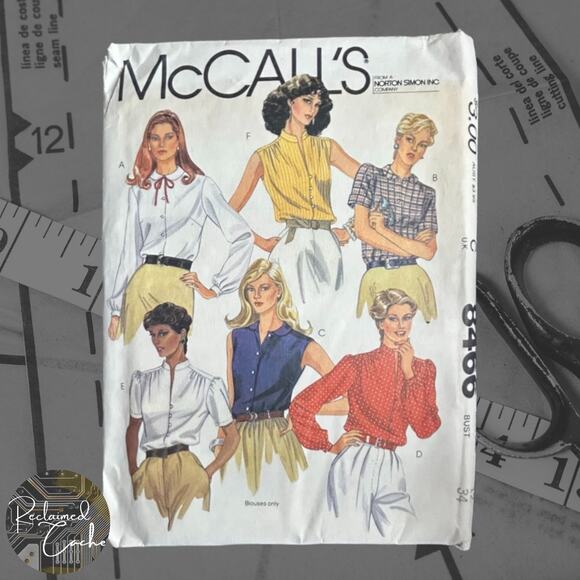McCall's 8466 Misses' Blouse Pattern - Size 12; Bust 34 - Picture 1 of 5